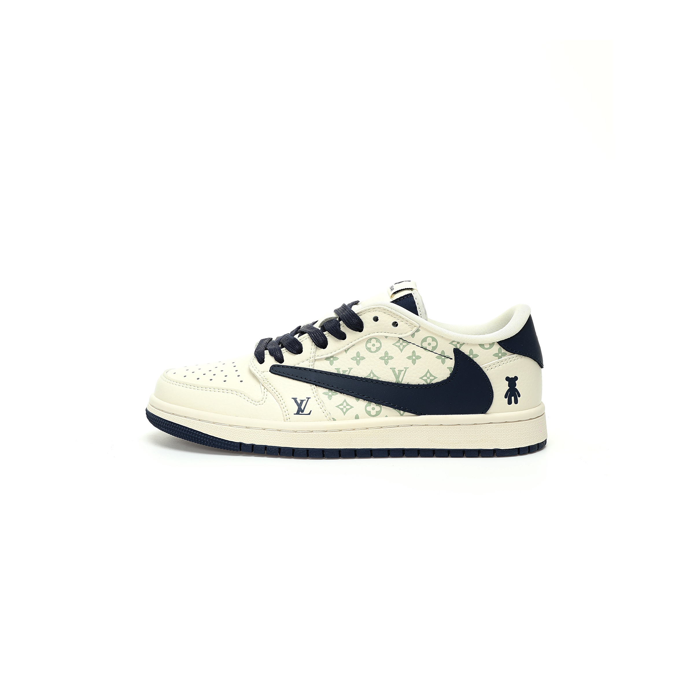 NIKE AIR JORDAN 1 LOW OG SP BEIGE NAVY GLOOMY BEAR LV SJ2068-100